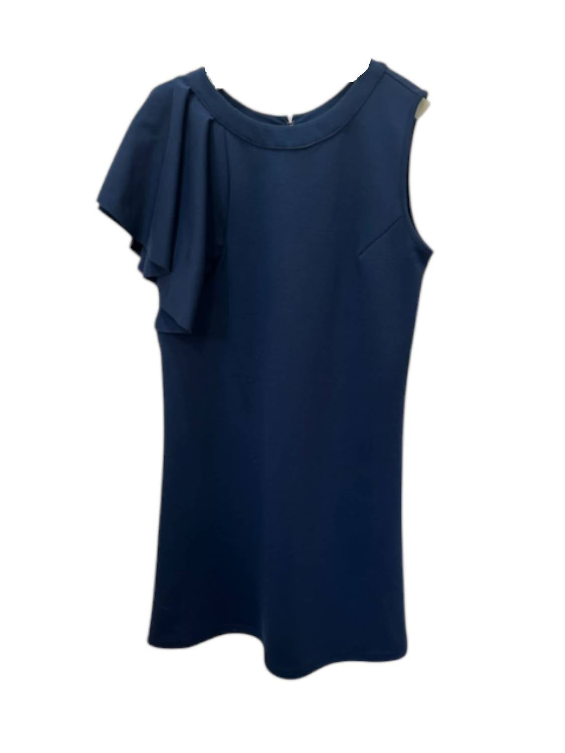 Vera Fishbaugh - Women's Jewel Poly Knit Dress With Single Ruffle Sleeve