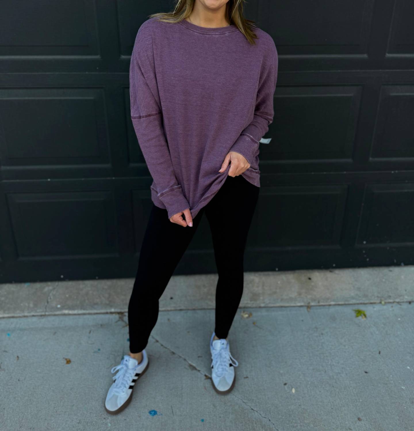 Mono B - Waffle Ribbed Pullover