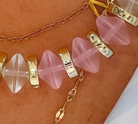 Treasure Jewels Frosted Blush Necklace in pink - women's jewelry - detail view