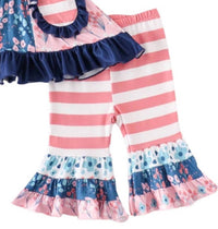 Okie + Lou - Girls Frills & Stripes Two Piece Set