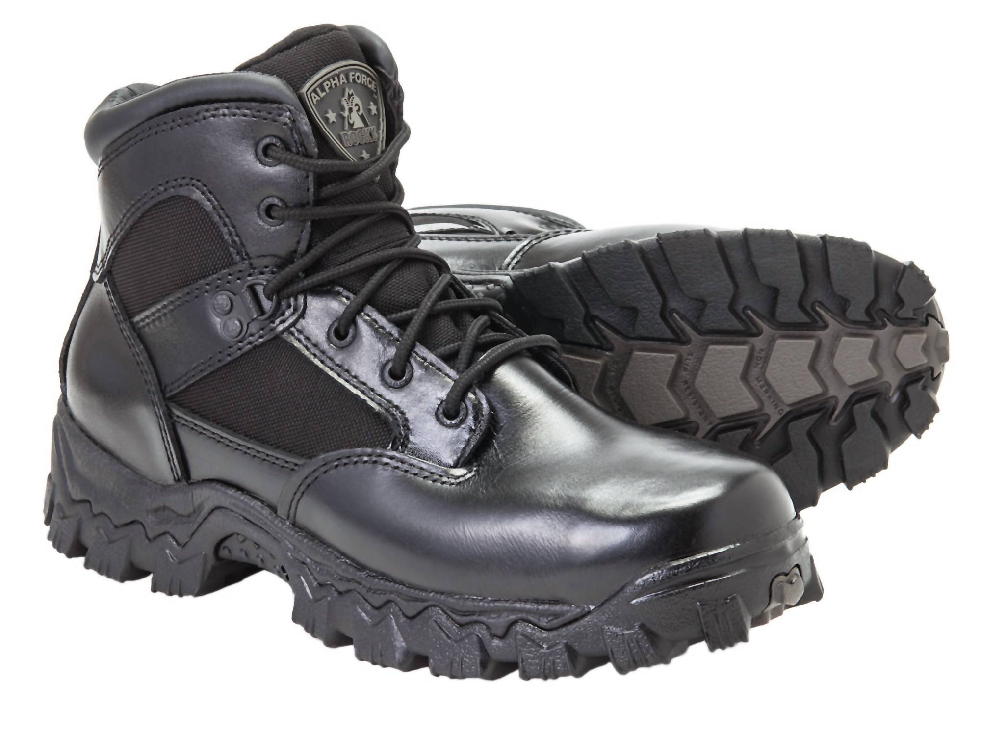 Rocky Men's Alpha Force Composite Toe Public Service Boot in black - men's boots - alternate view
