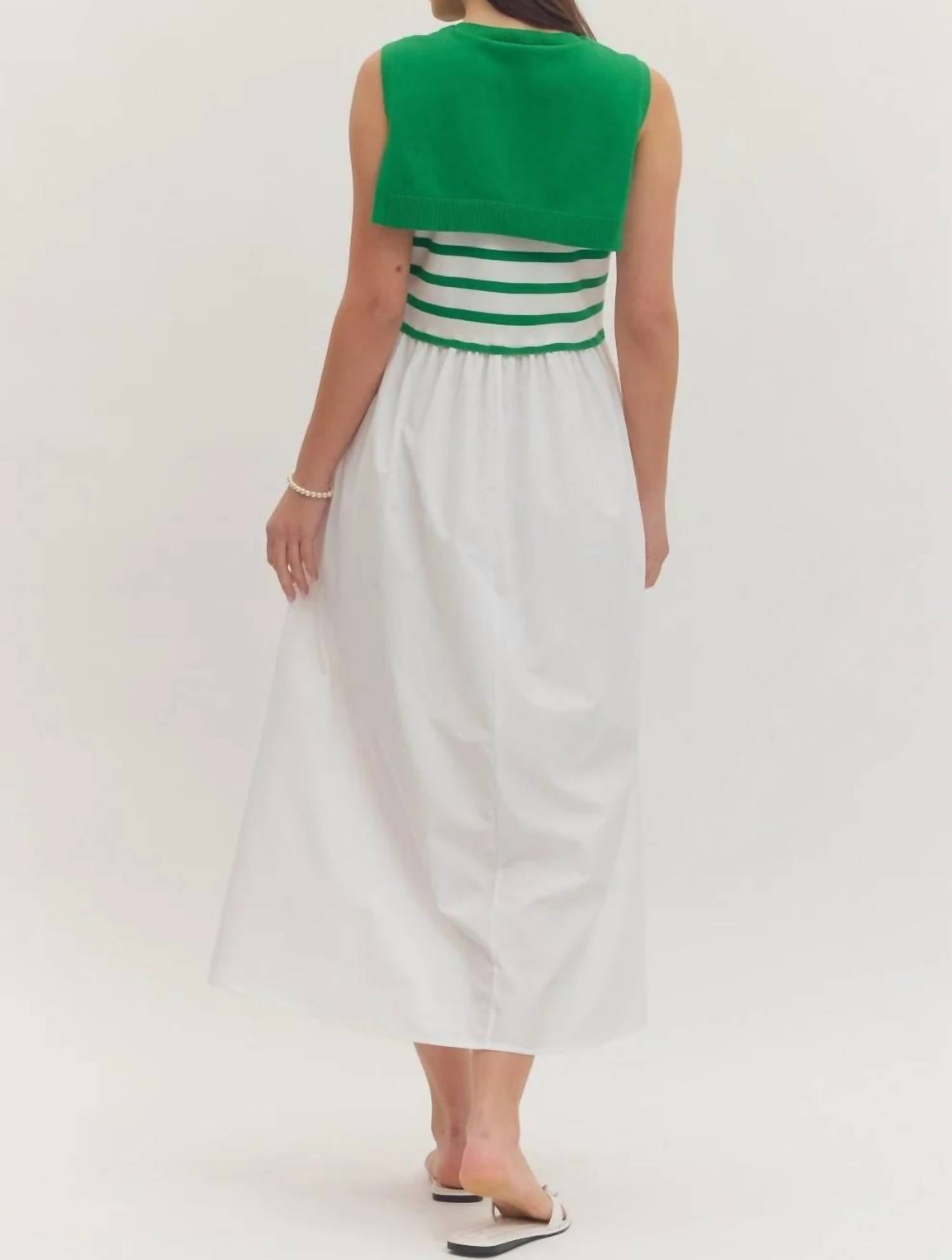 Entro - Augusta Poplin Over The Shoulder Dress