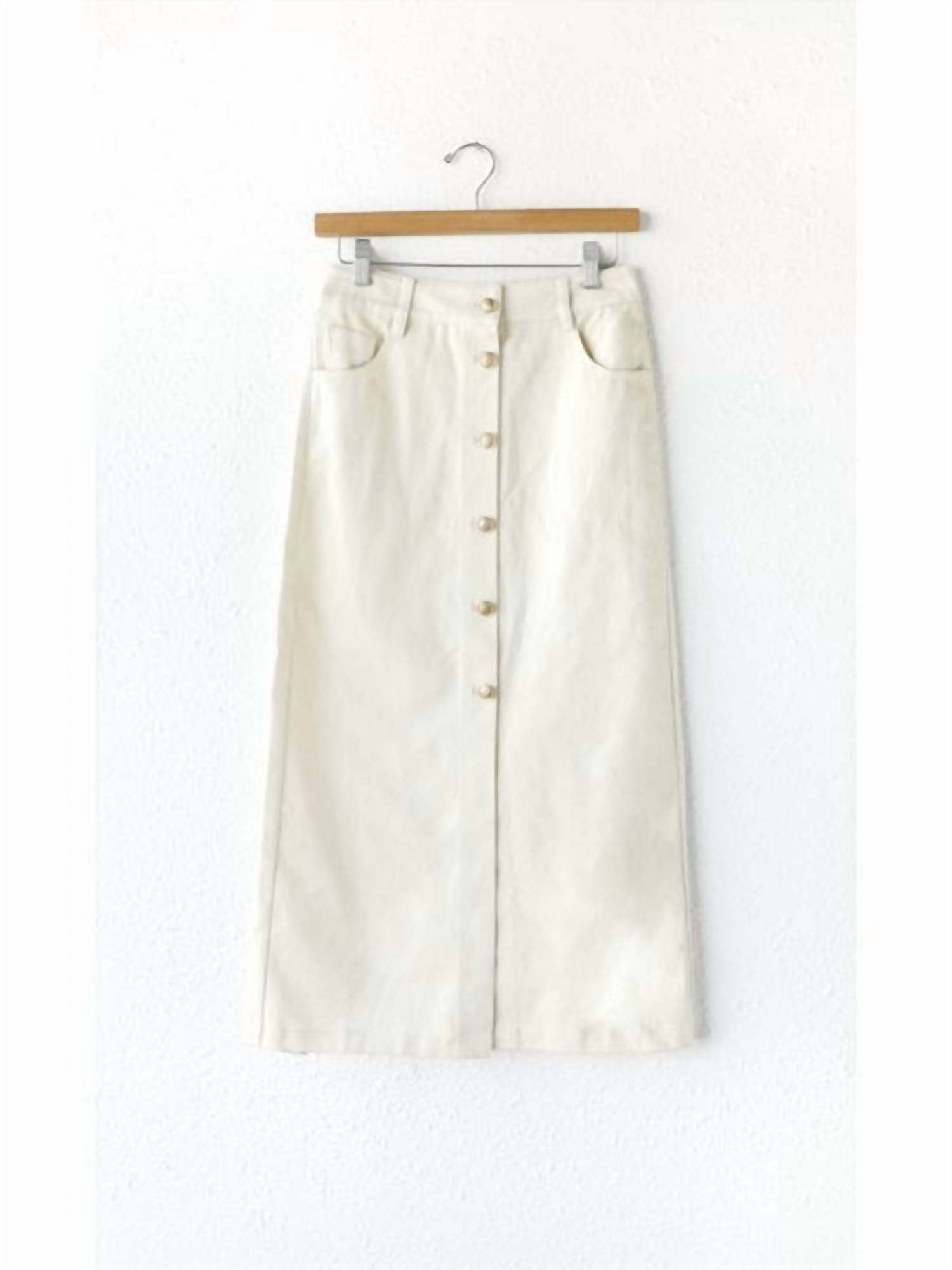 Greylin - Celine Twill Midi Skirt