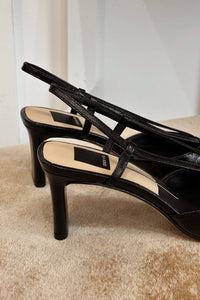 Dolce Vita Women's Ginay Slingback Heels in black leather - women's heels - view 7