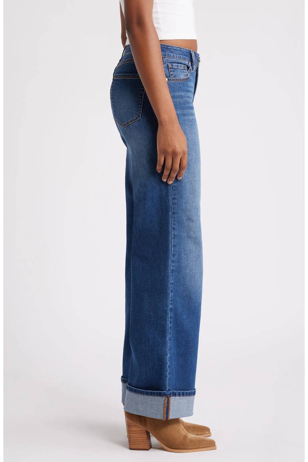1822 Denim - Slim Wide Leg With Cuff Jeans