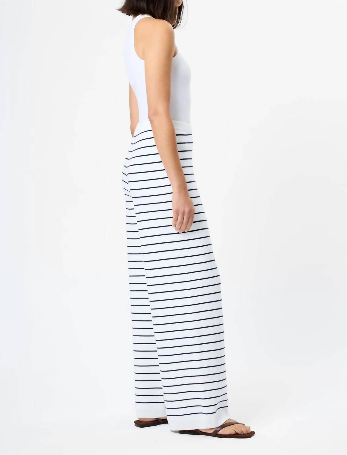 French Connection - Marley Knit Striped Wide Leg Pants