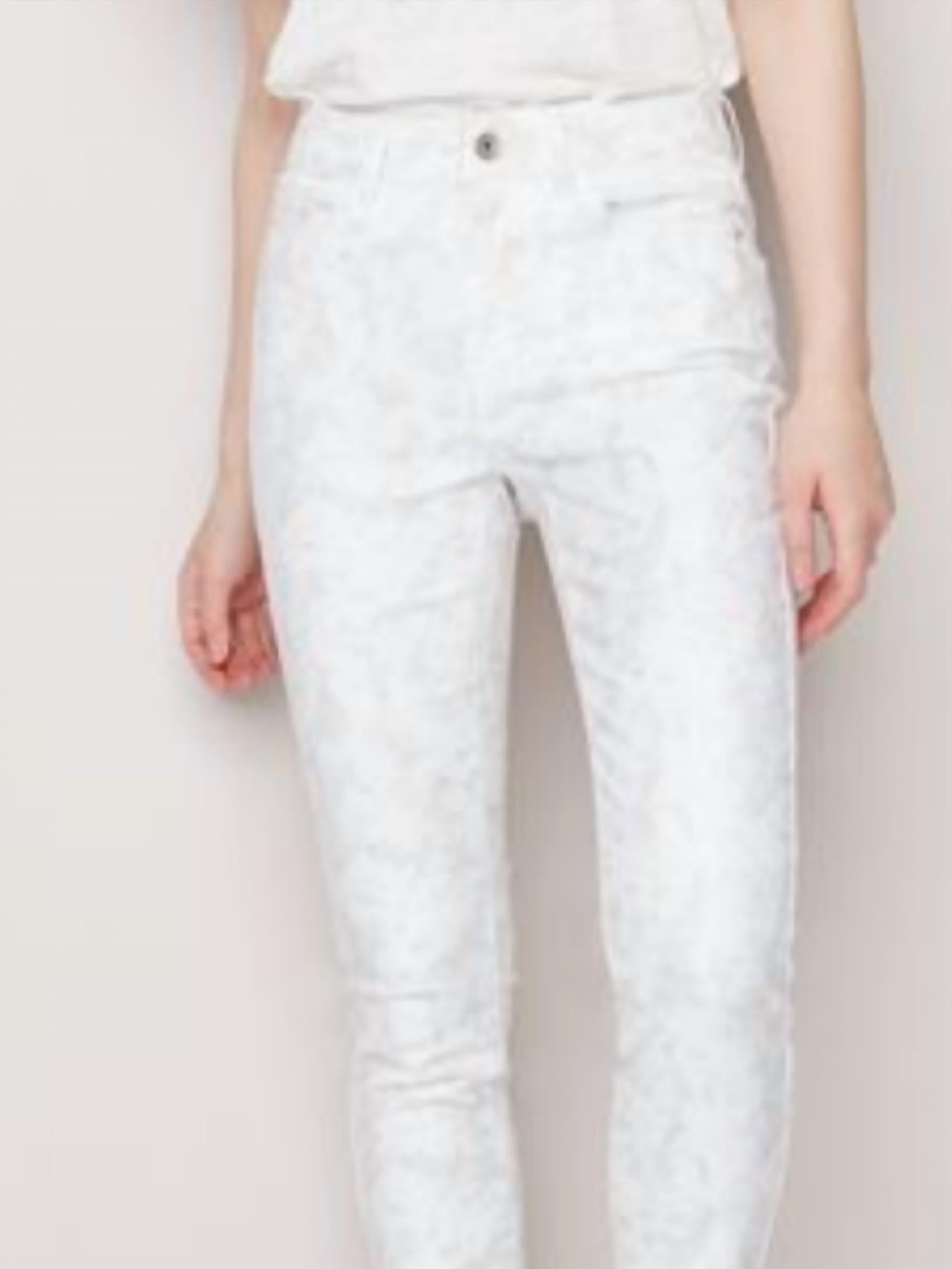 Charlie B - Printed Twill Pant With Hem Slit