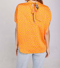 LeLe de Baltzac Sistine Tulip Sleeves Top in yellow - women's blouse - detail view