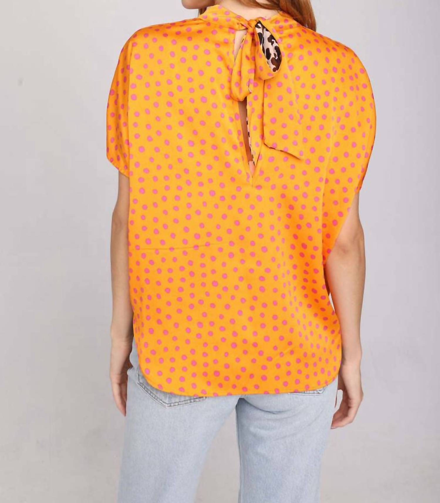 LeLe de Baltzac Sistine Tulip Sleeves Top in yellow - women's blouse - detail view