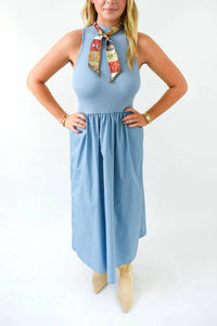 Karlie - Solid Mock Maxi Dress