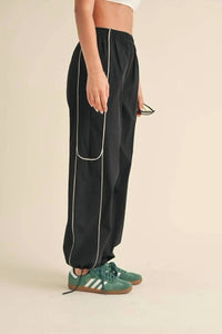 Kimberly C - Contrast Piping Track Pants