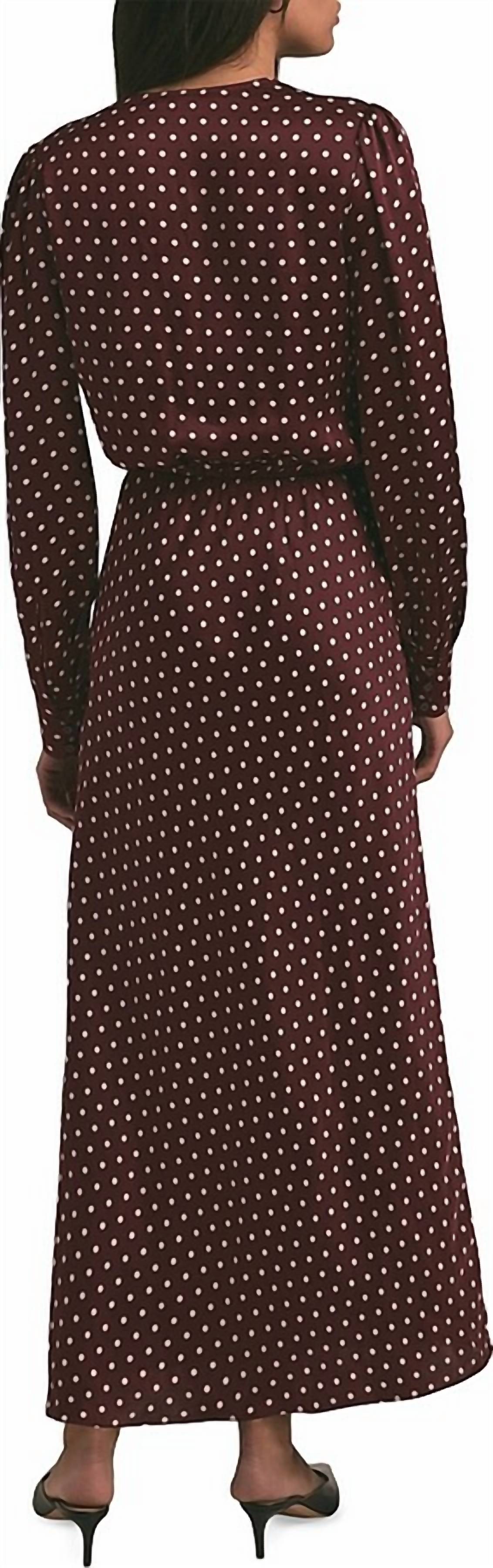 Favorite Daughter Nita Maxi Dress in sangria ditsy dot - women's dress - detail view