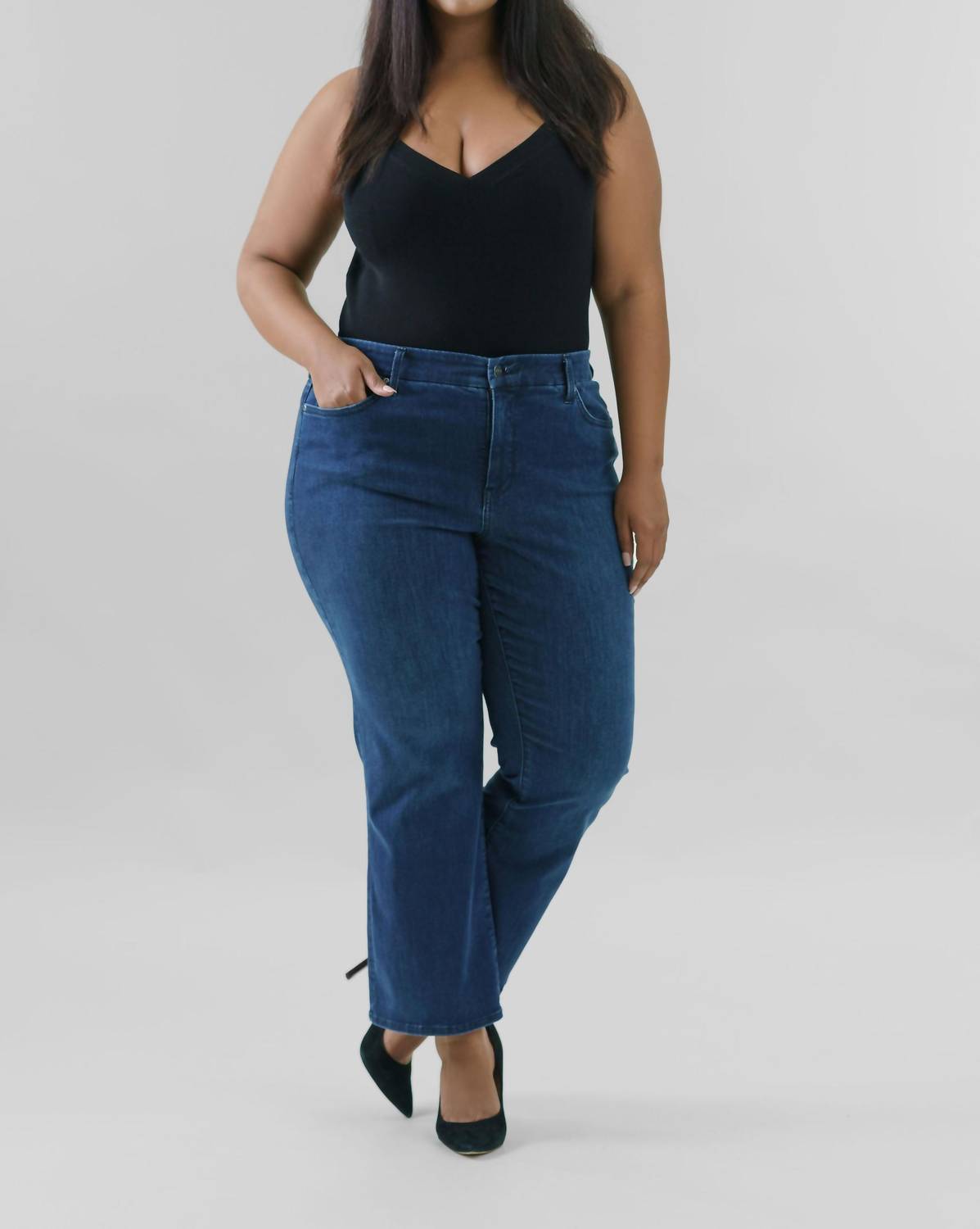 Nydj - Waist Match High Rise Major Wide Leg Jeans - Plus