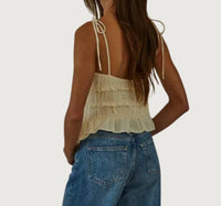 By Together - Walker Woven Cotton Ruffle Top