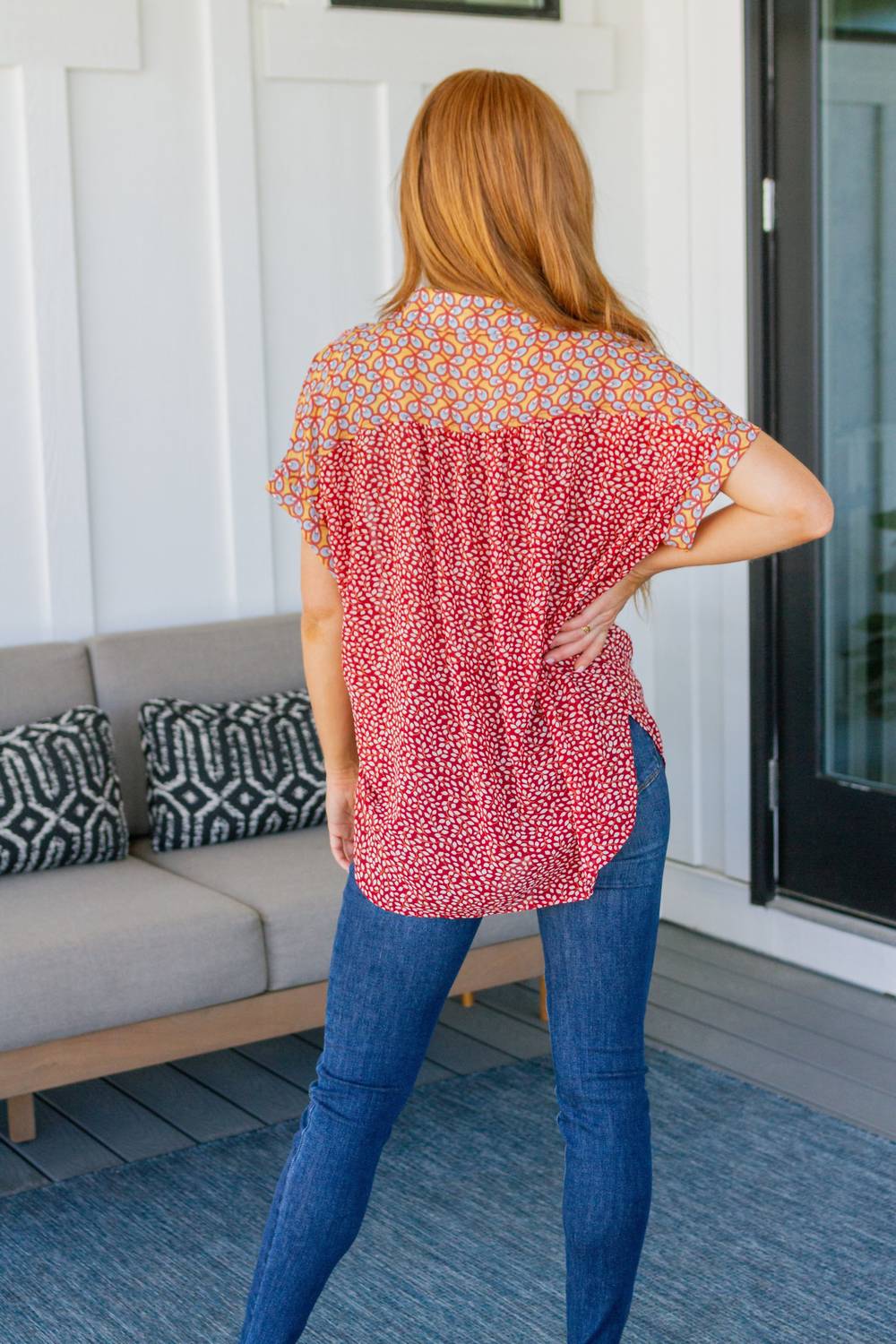 Jodifl - No Competition Mixed Print Button Down