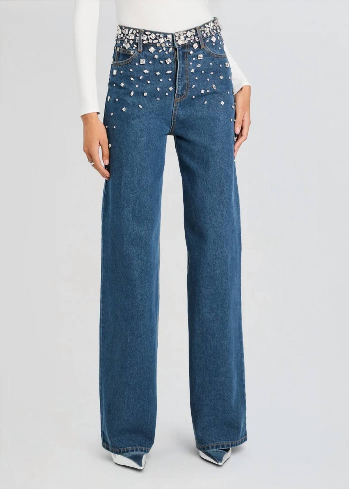 Retrofete - Jenna Crystal Wide Leg Jean
