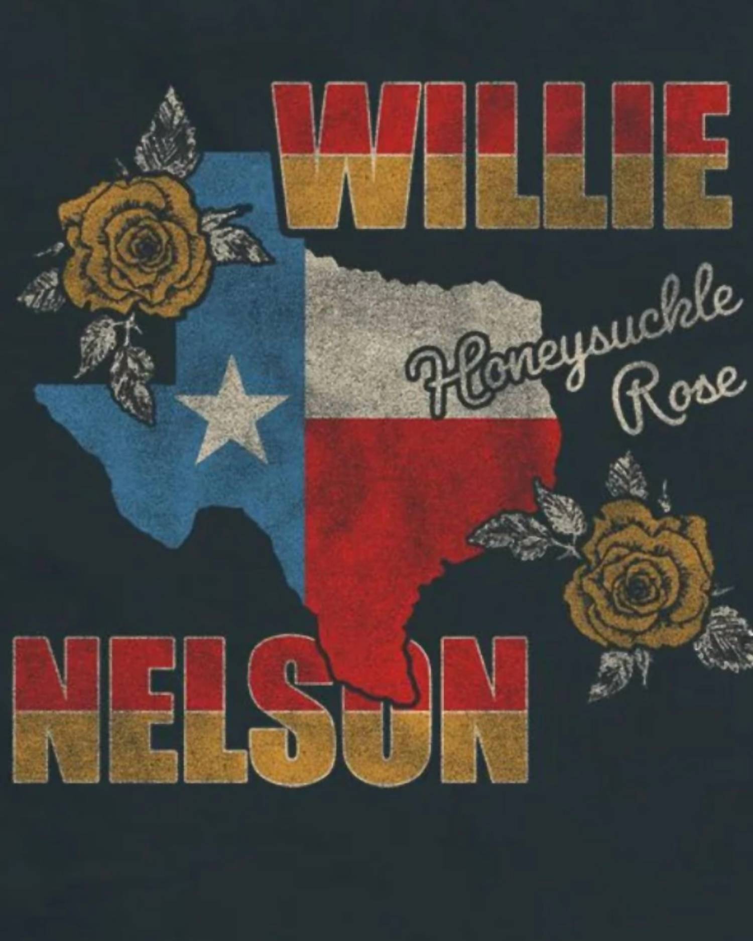 Rowdy Sprout - Girl's Willie Nelson Honeysuckle Fitted Tee