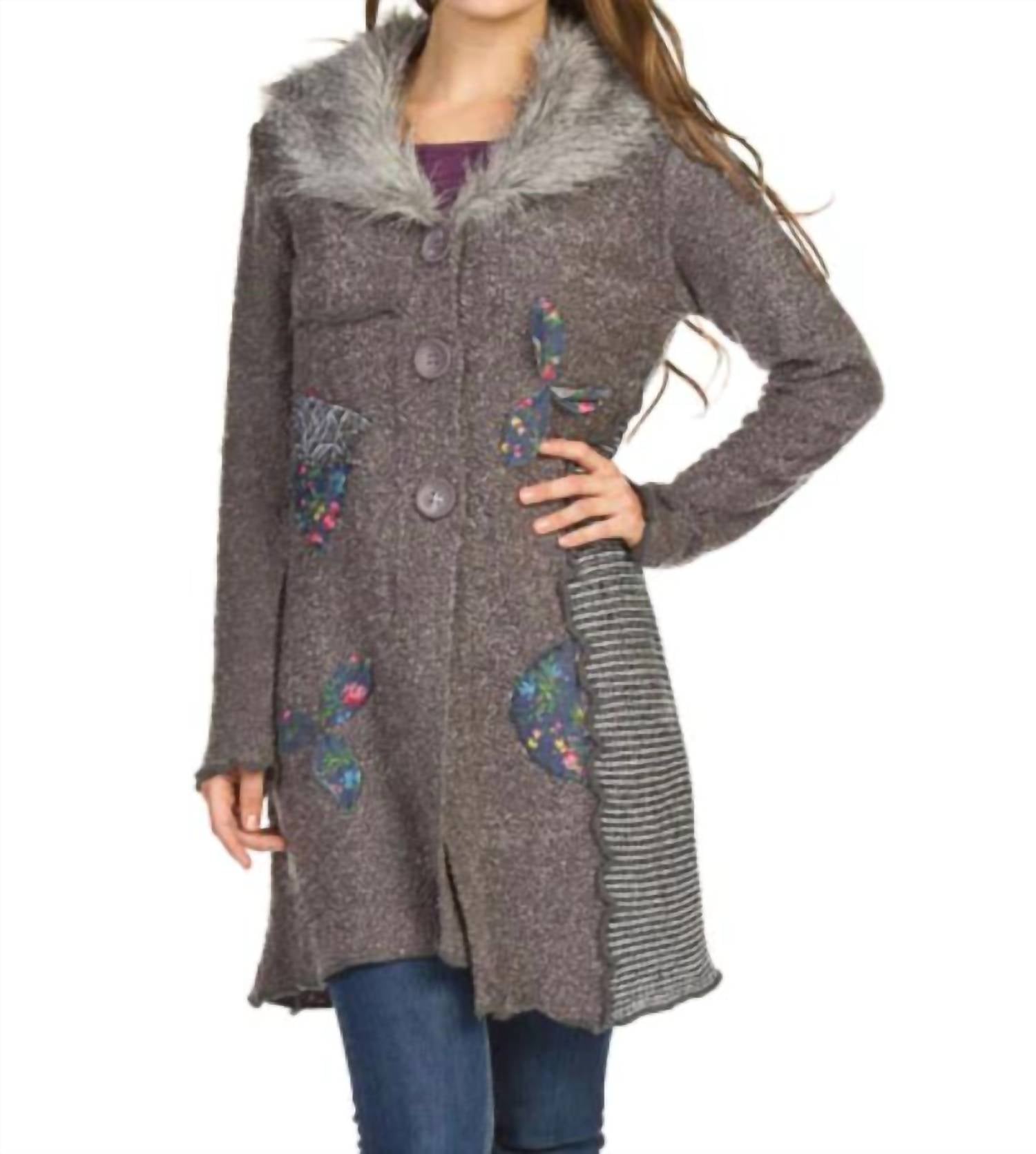 Papillon - Boucle Sweater Coat With Collar