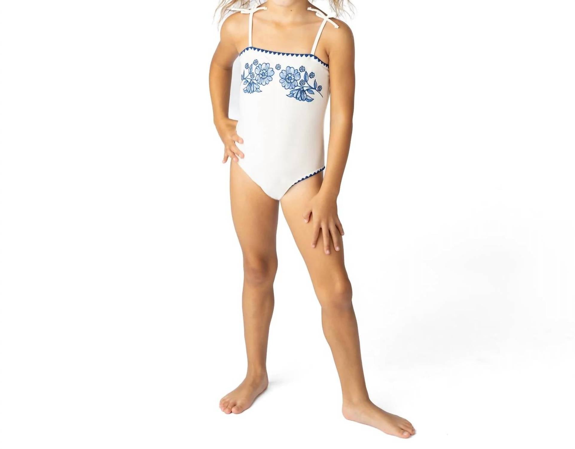 Shade Critters - Girl's Embroidered One Piece Swimsuit