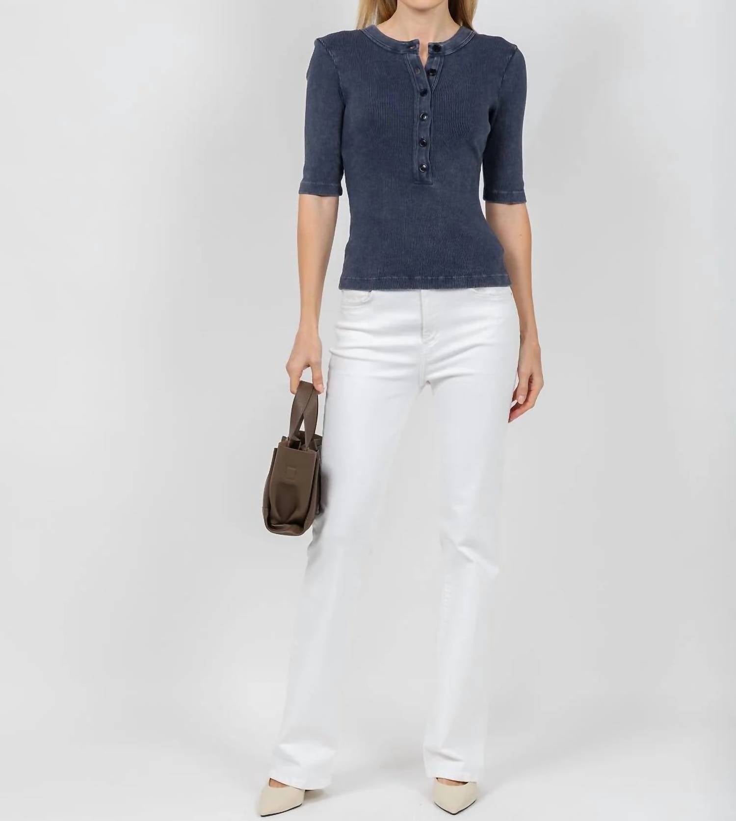 Citizens Of Humanity - Nali Short Sleeve Henley Tee