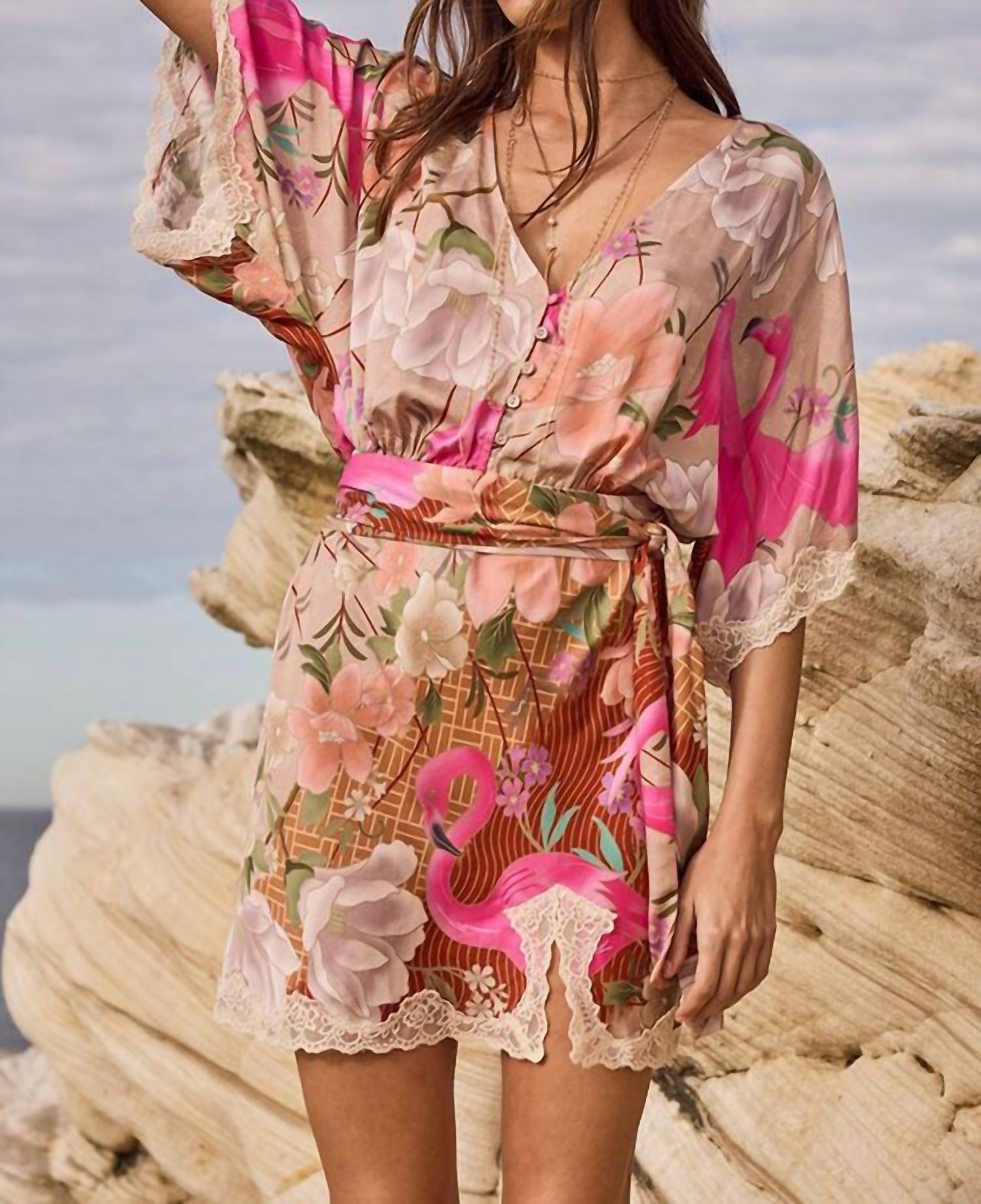 Spell - Floridian Lace Mini Dress