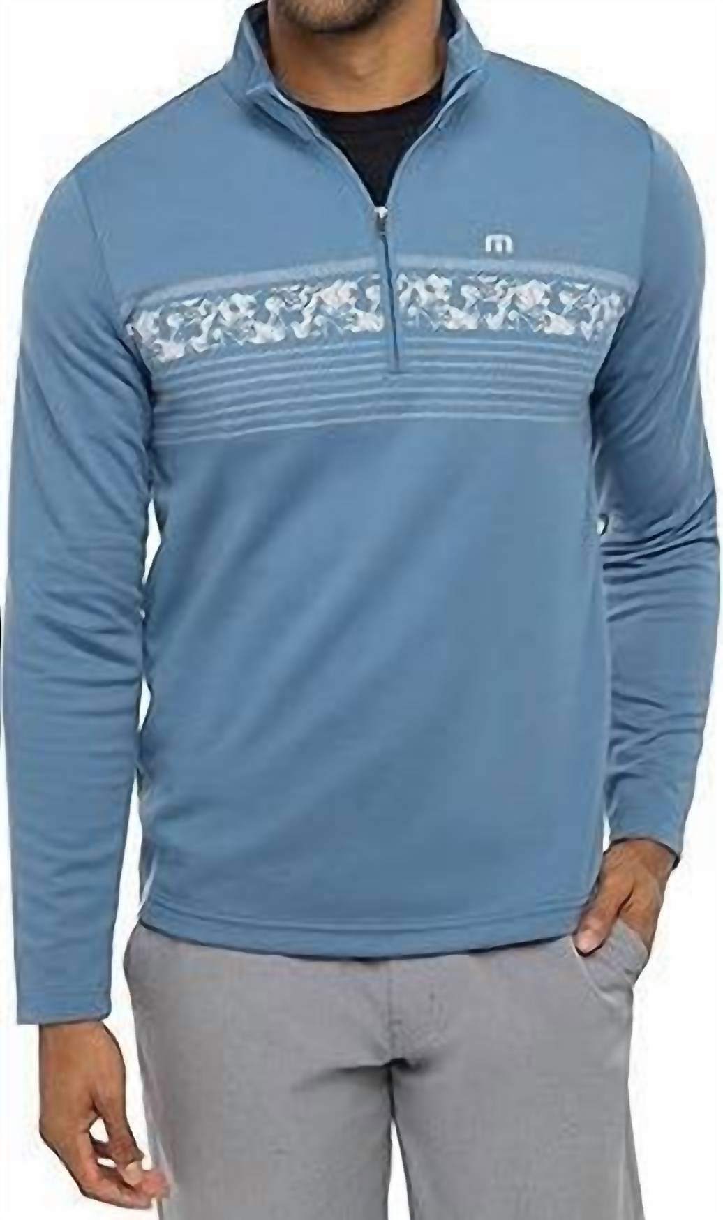 Travismathew - Upgraded Striped Quarter Zip Top