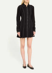 Ulla Johnson - Roanne Topstitched Button Front Mini Dress
