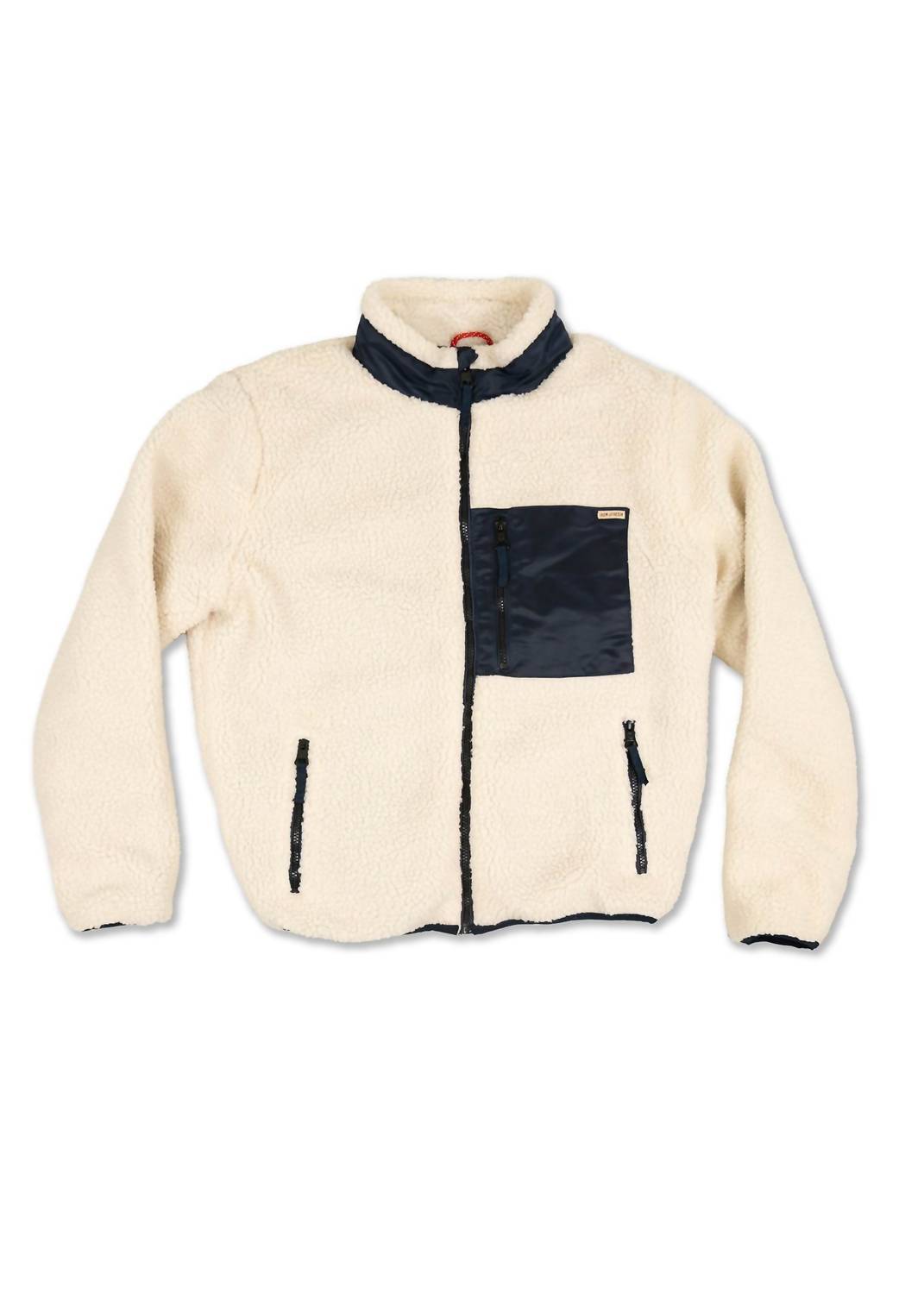 Iron & Resin Men's Mammoth Sherpa Jacket in navy natural - men's jacket