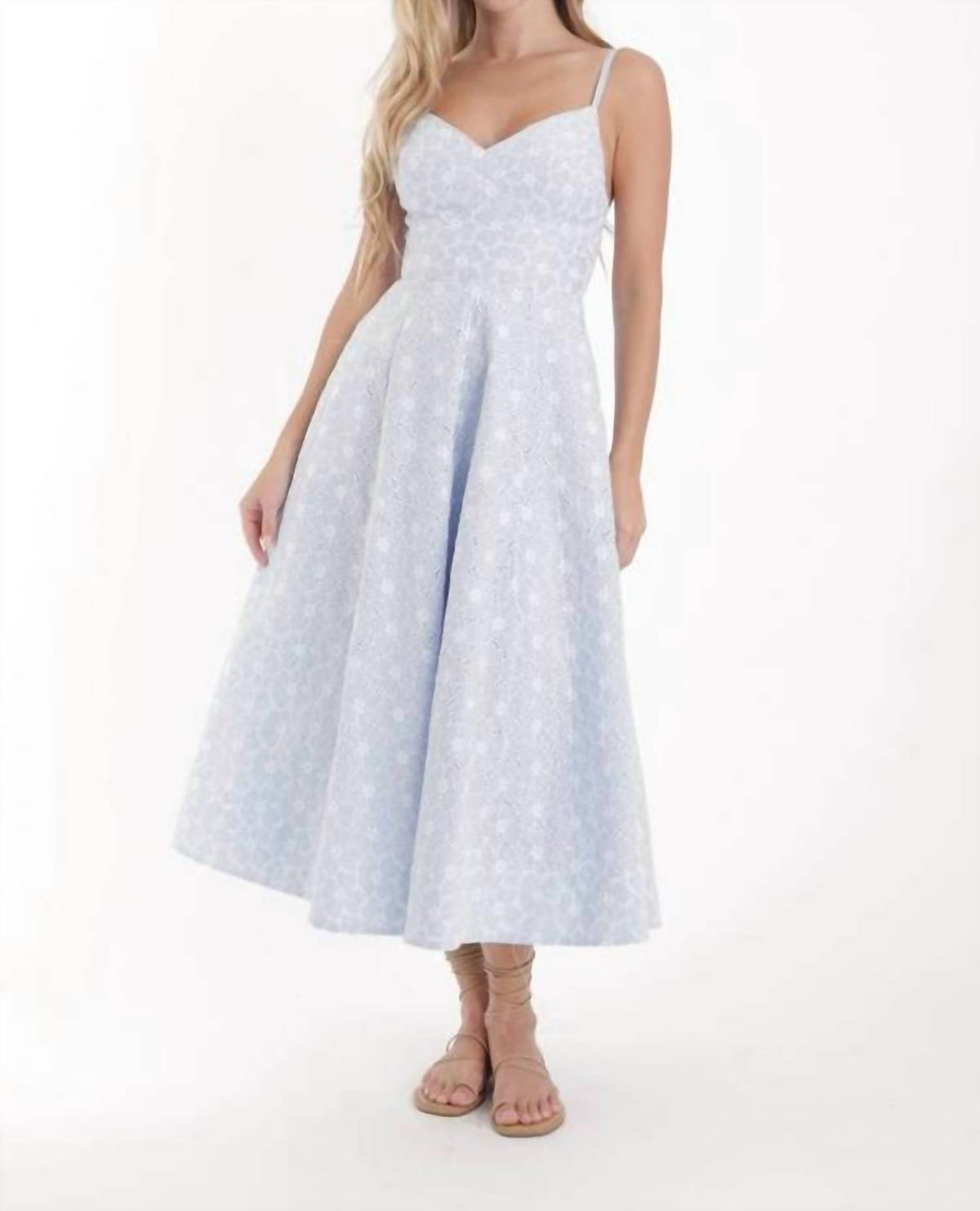 Karina Grimaldi - Auri Embroidered Midi Dress