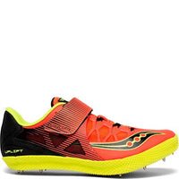SAUCONY Men's Uplift Hj2 Track Shoe in 2 vizi red citron - men's shoe - detail view
