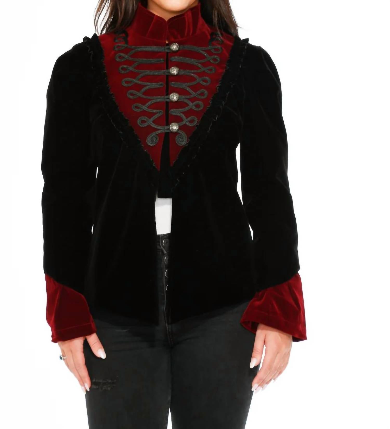 Orchid Bloom - Gothic Velvet Jacket