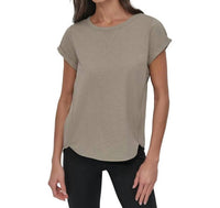 Dkny - V-inset Roll-sleeve T-shirt