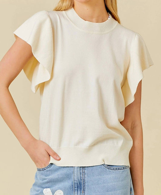 Mainstrip - Ruffle Sleeve Sweater