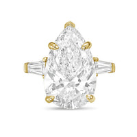 Diana M Jewels - Women's Pear & Baguette Lab-Grown Diamond Ring (8.00 Ct) - Elegant Plus