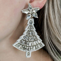 Taylor Shaye - Women's Beaded Crystal Christmas Tree Earrings