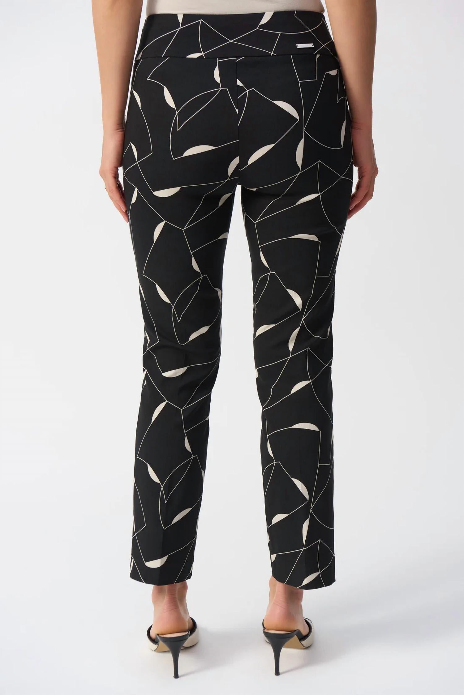Joseph Ribkoff - Geometric Print Straight Leg Pants