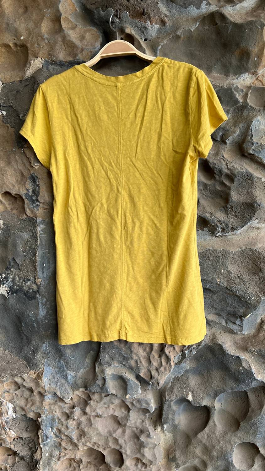 Velvet by Graham & Spencer Women's Odelia Short Sleeve Crewneck Tee in sundial - women's t-shirt - detail view