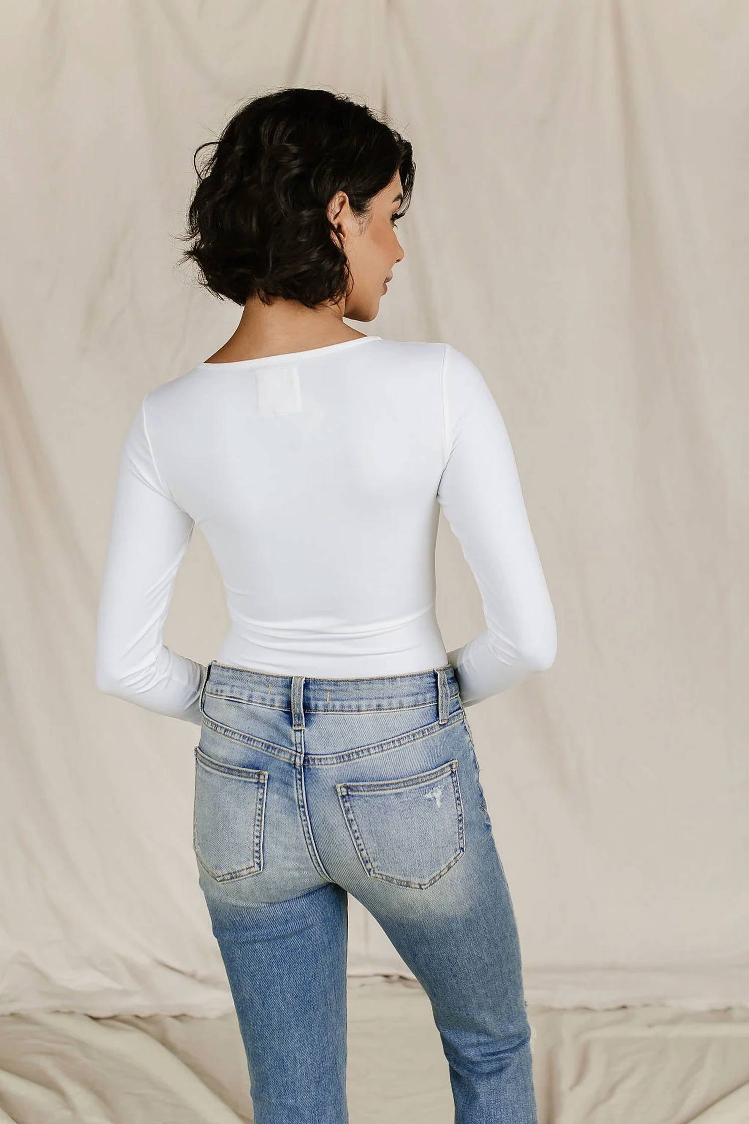 Ampersand Ave - Long Sleeve V Neck Bodysuit