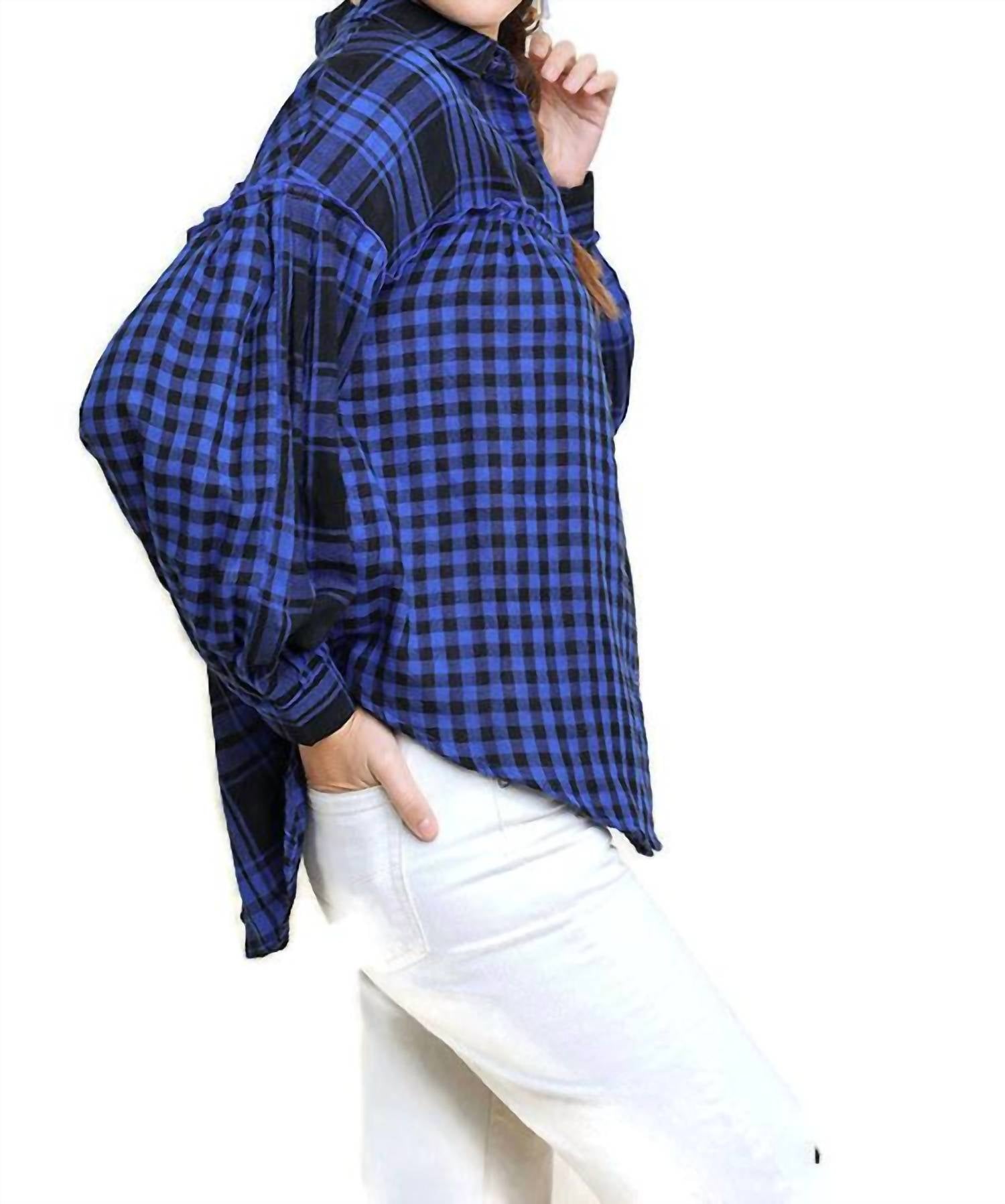Umgee - Plaid & Checkered Button Up Top