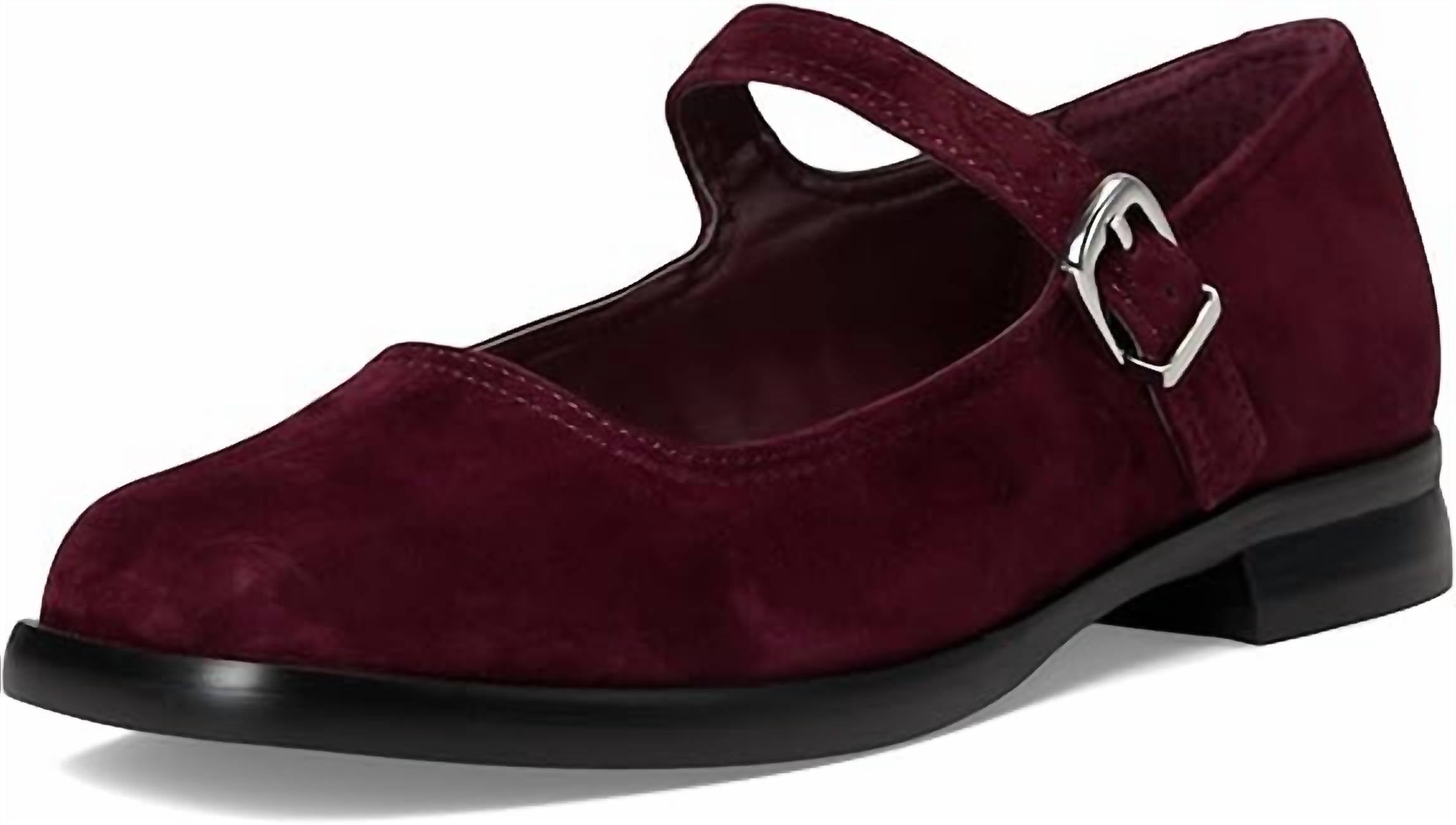 STEVE MADDEN Women's Delancey Flat in burgundy - women's flats
