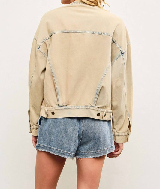 Mustard Seed - Banded Collar Denim Jacket