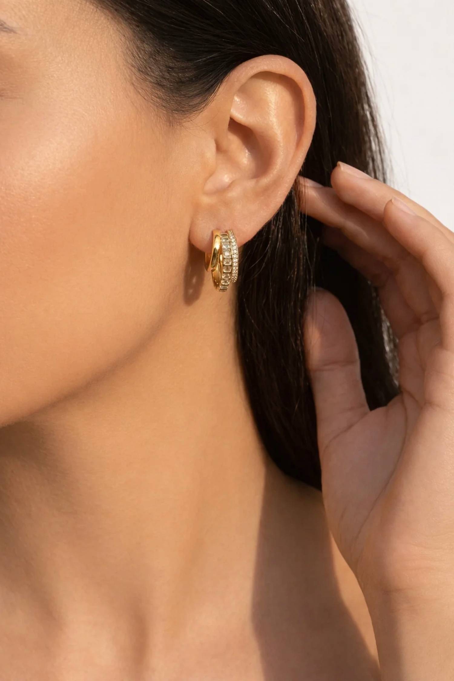 Native Gem - Women's Triple Threat Huggies Earring