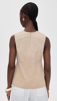 Vince - Crew Neck Paneled Top