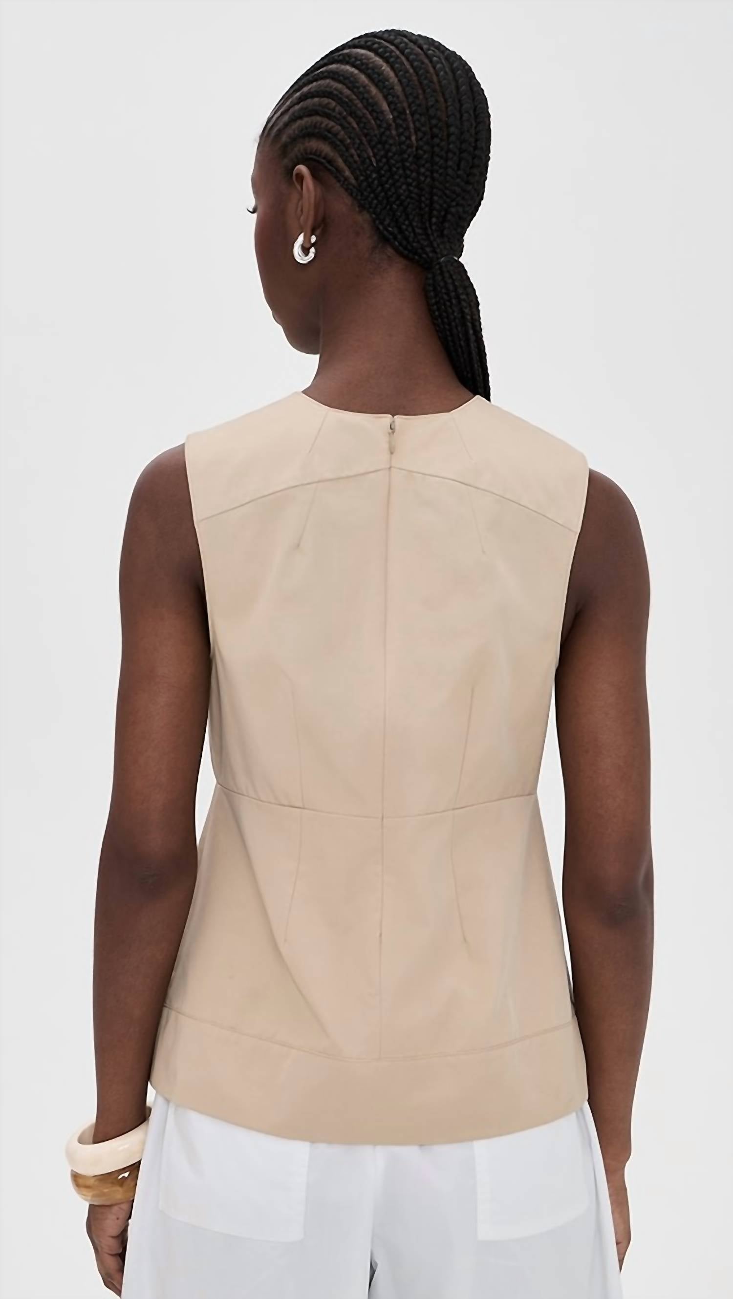 Vince - Crew Neck Paneled Top
