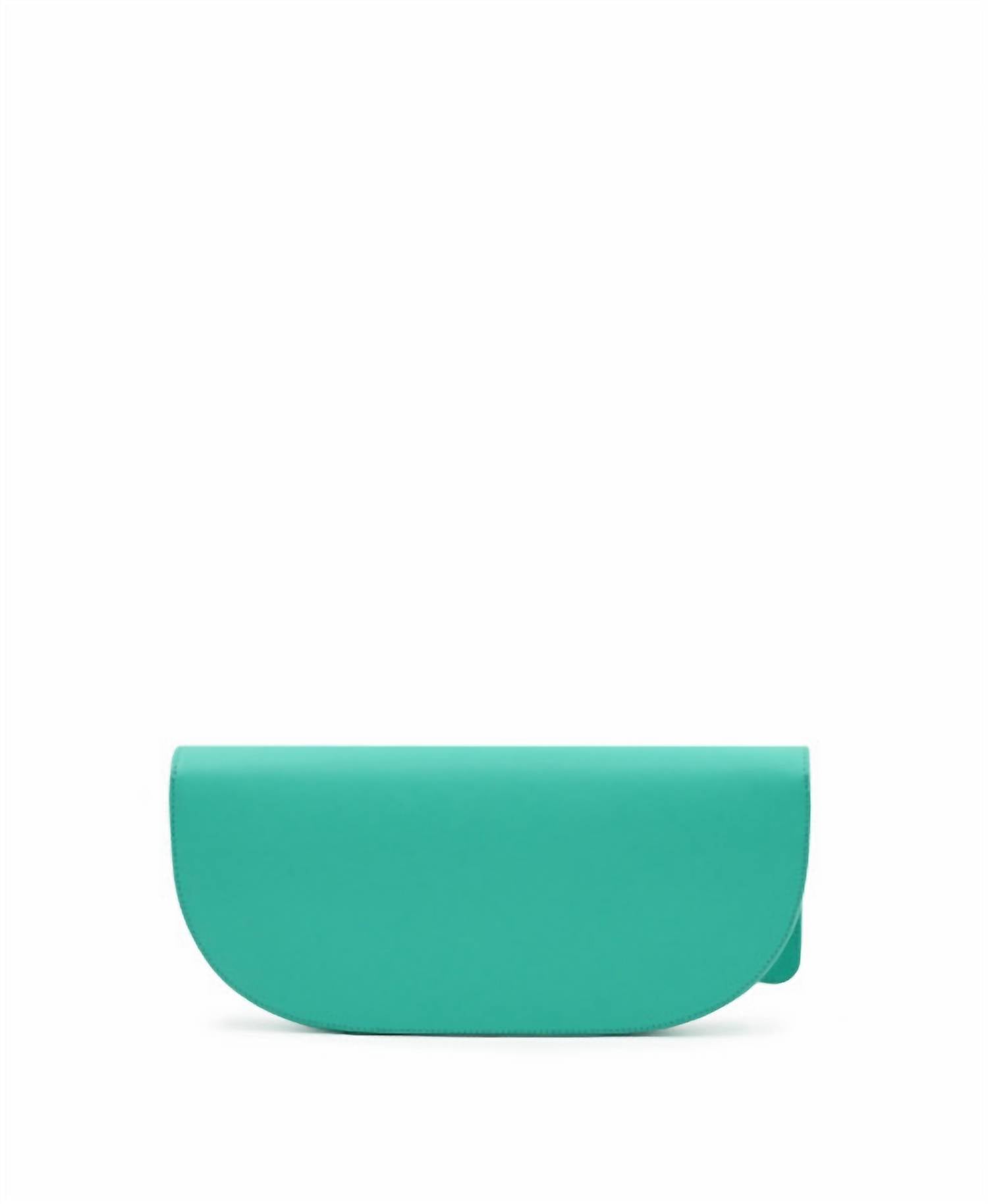 GABUTEAU Women's Gia Clutch in aqua - women's bag - detail view
