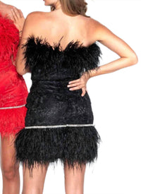 Jessica Angel - Feather Short Strapless Dress