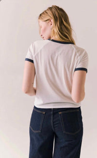 Chaser - Classic Star Vintage Ringer Tee with Star Print