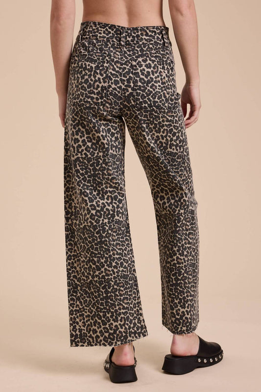 Miou Muse - Leopard Print High Rise Pants