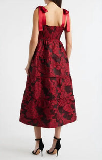 Zoe And Claire - Floral Jacquard Dress