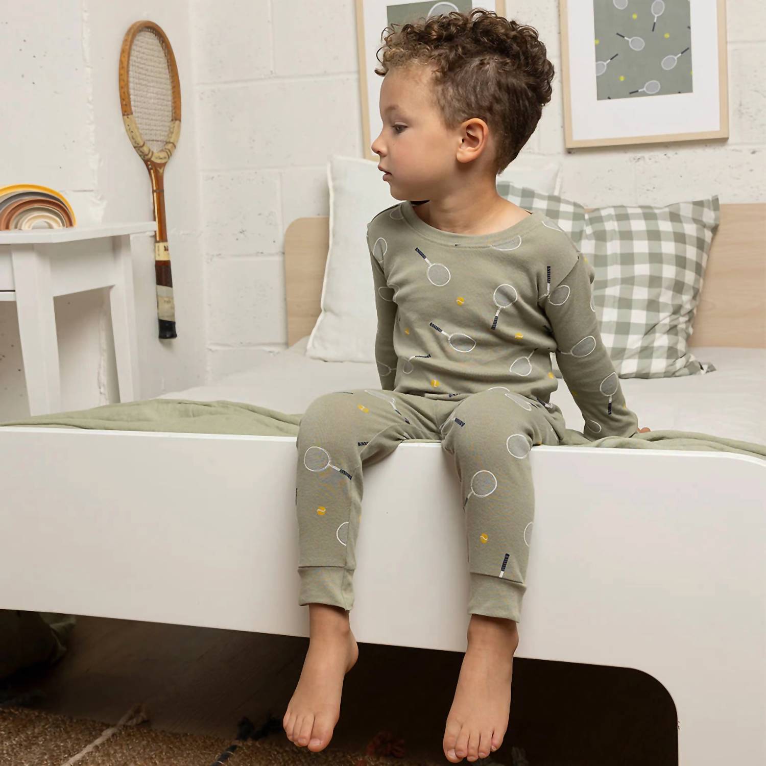 Petit Lem - Kid's Printed Long Sleeve Pajama Set